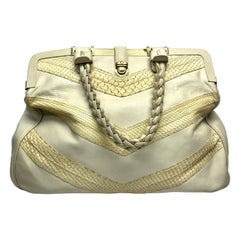 Marc Jacobs Beige Python Leather Handbag