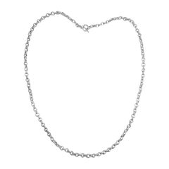 36" Signature Engraved Weave Linked Chain Necklace in Sterling Silver