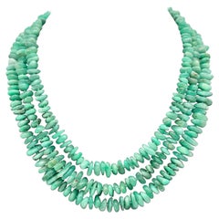 A.Jeschel Polished Emerald Necklace