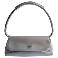 Prada Silver Ring Handle Bag at 1stDibs