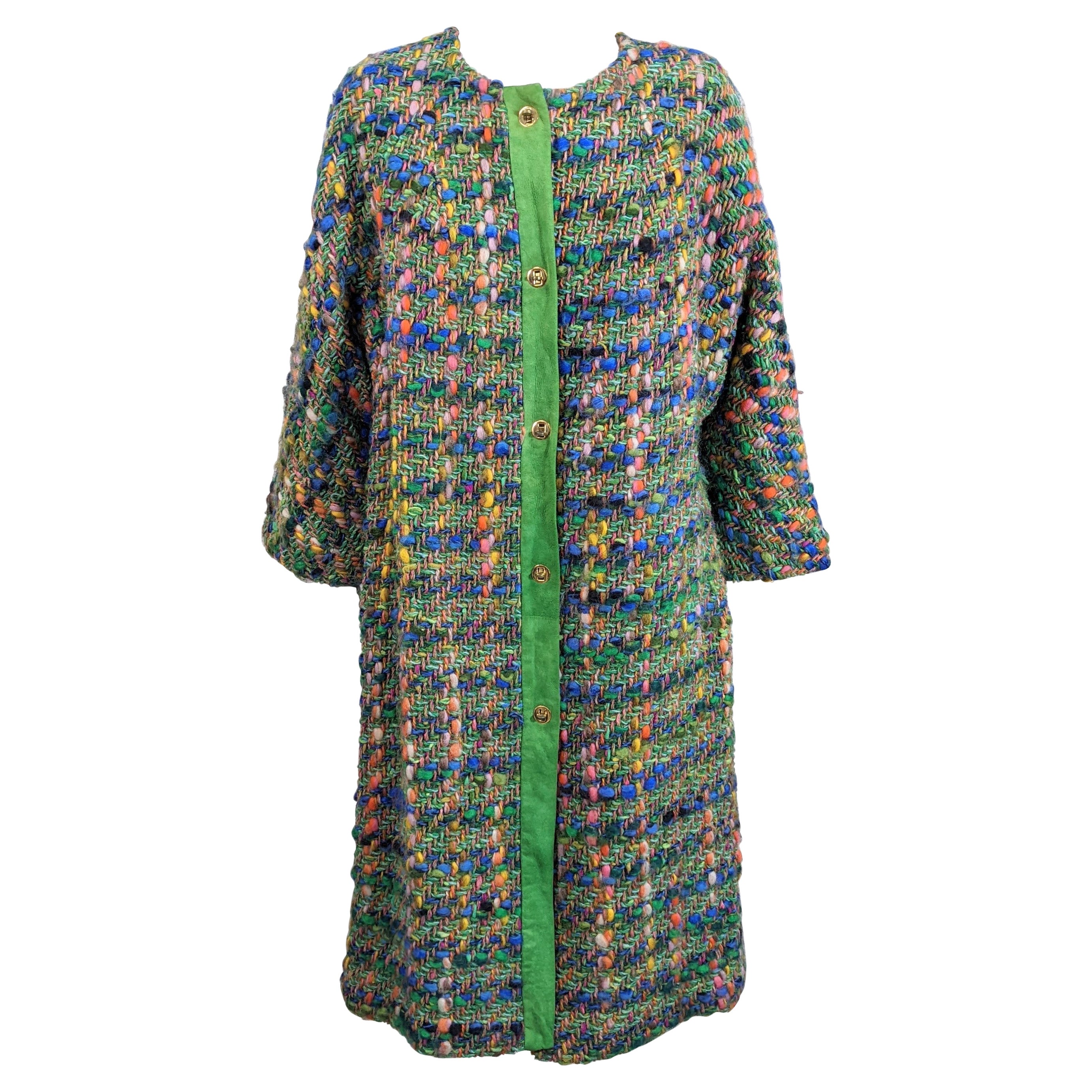 Geoffrey Beene Boucle Coat For Sale at 1stDibs | grey boucle coat