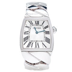 Cartier Montre-bracelet La Dona pour femme 28 mm en argent et or blanc 18 carats W640050J