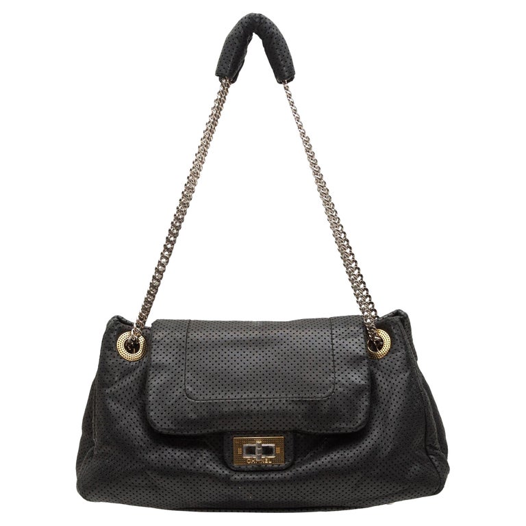 Chanel Black Soft Leather Maxi Accordion Flap Bag