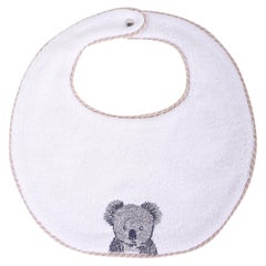 Rundes Bib von Hermes Passe-Passe, bestickt Koala Natural für Baby