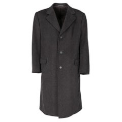 2000s Ermenegildo Zegna dark grey wool coat