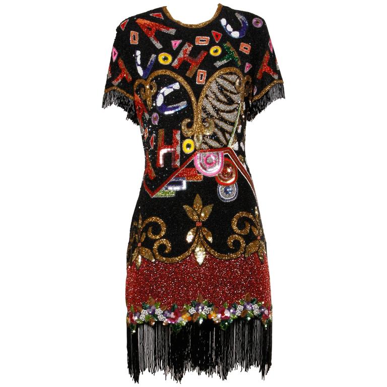 vintage sequin cocktail dress