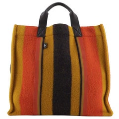 Hermes Rocabar Tote Striped Wool