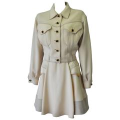 Gianni Versace Couture Museum Quality Wool Bondage Suit 12