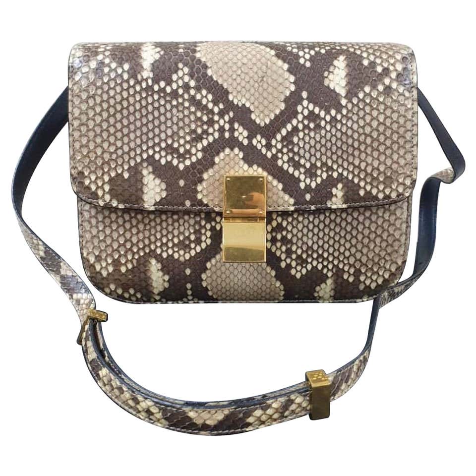 Celine Box Python Large Bag For Sale at 1stDibs