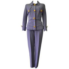 Rare Gianni Versace Couture Lavender Bondage Pantsuit 10