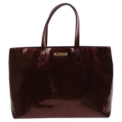 Louis Vuitton Amarante Monogram Vernis Bordeaux Wilshire MM Tote Bag 862348