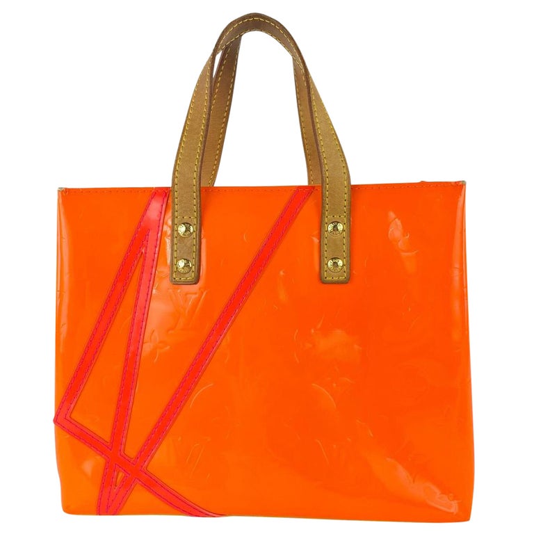 Louis Vuitton Rare Limited Robert Wilson Fluo Orange Monogram Vernis Reade  PM 1 For Sale at 1stDibs