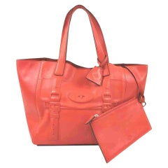Mulberry Maisie Tote with Pouch Orange Leather 860372