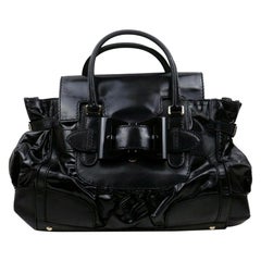 Vintage Gucci Black Patent Large Dialux Queen Tote Bag 862710