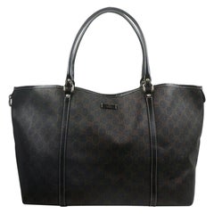 Gucci Dark Brown Supreme GG Monogram Shopper Tote Bag  862934