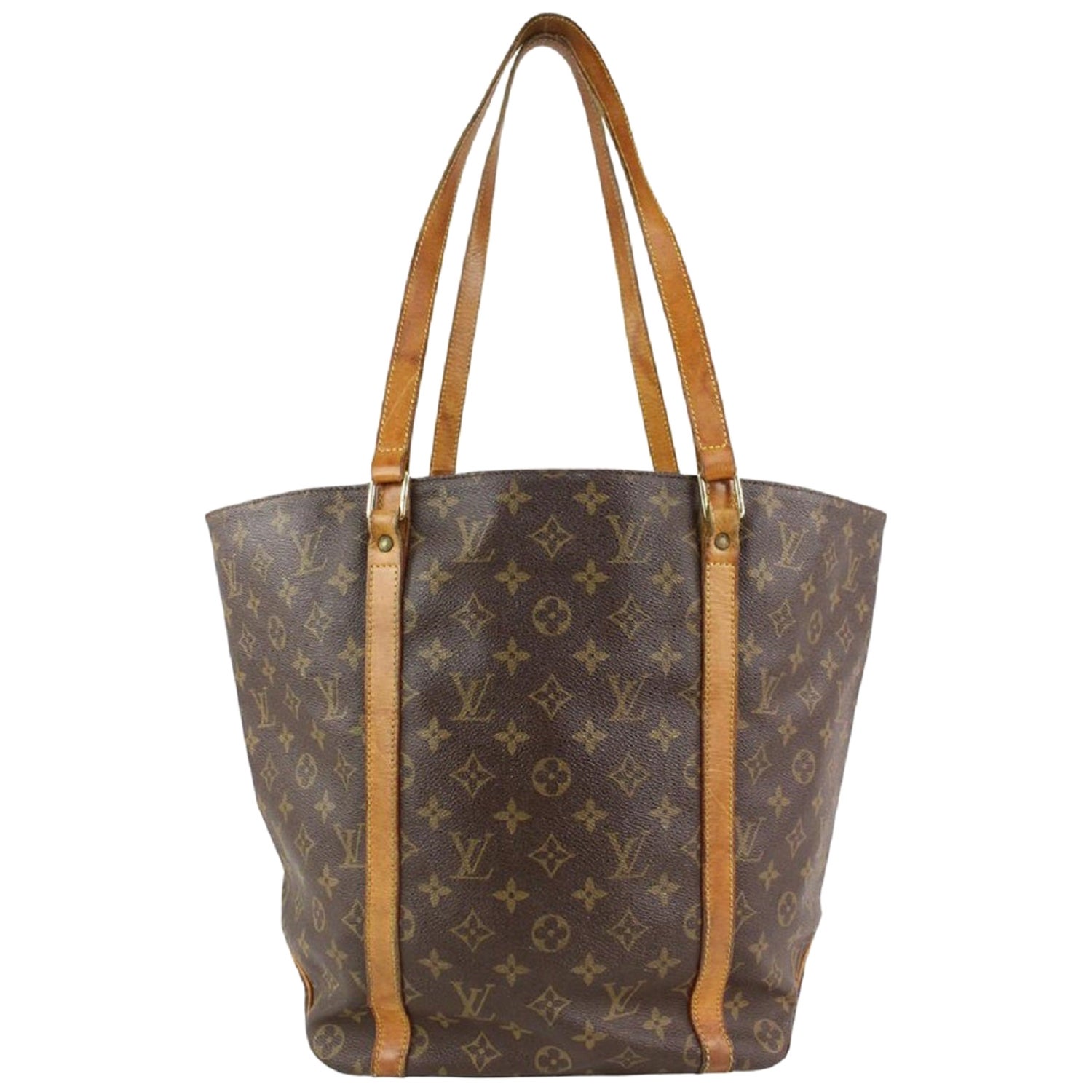 Louis Vuitton Monogram Sac Shopping Tote Bag 7LZ1019 For Sale at 1stDibs