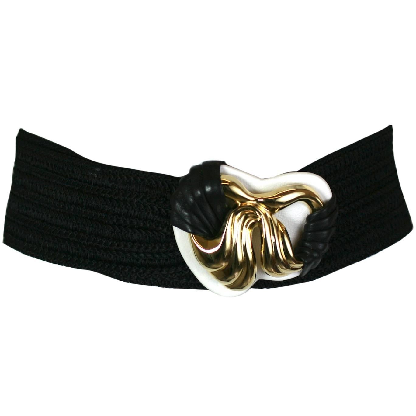 Unusual Belt with Draped Leather Buckle at 1stDibs unusual belt