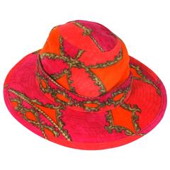 Vintage Italian Printed Terrycloth Hat