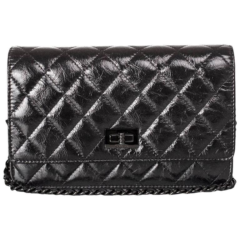 Chanel So Black Reissue Quilted Calfskin Wallet On Chain (WOC) at 1stDibs