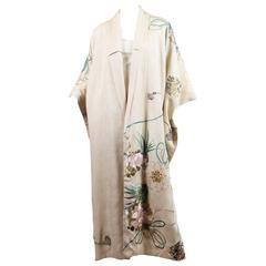 Shibori Silk Embroidered Kimono