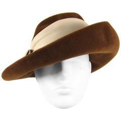 Vintage 1970s Large Felt Wide Brim Hat 10