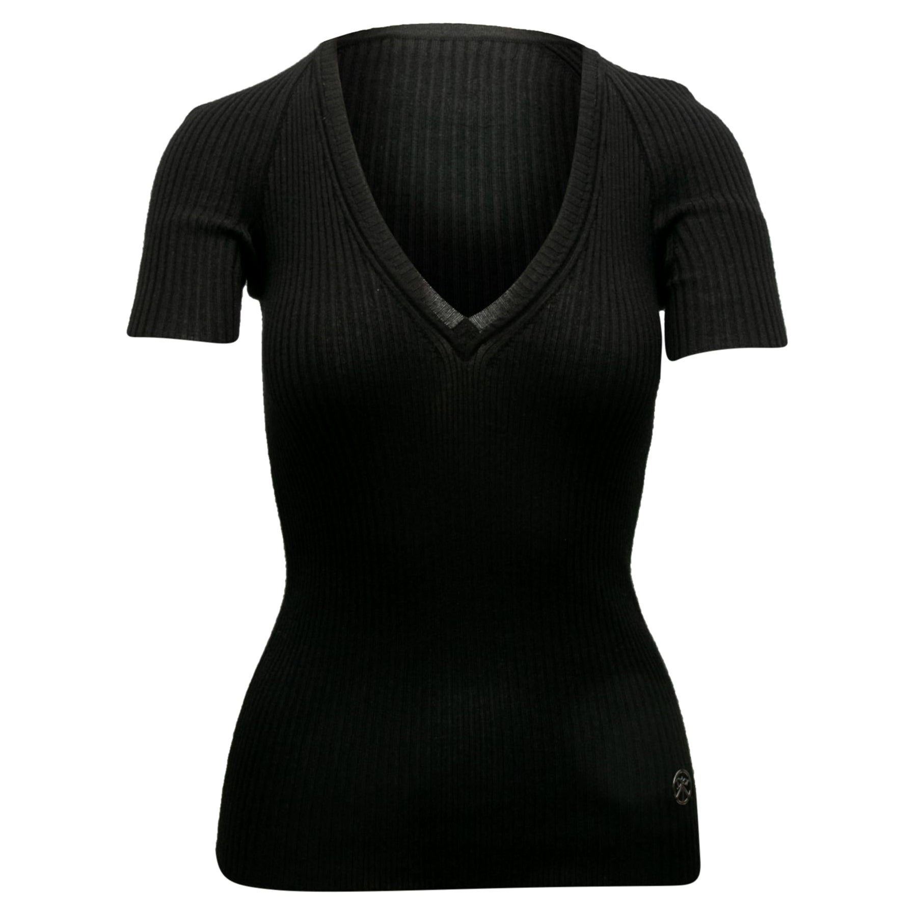 Christian Dior Black Boutique Short Sleeve Top
