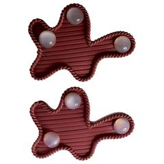 1980s THIERRY MUGLER Biomorphic PINK Earrings 7