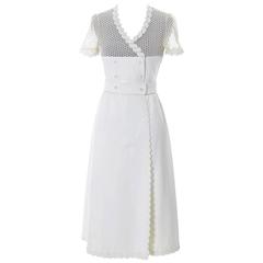 Rare Andre Courreges Paris Space Age Vintage Dress Mesh 1960s Mod 8