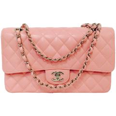 New Chanel Pink Diamond Quilted Caviar 2.55 Medium Serial 8924622