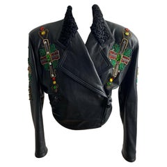 Vintage Gianni Versace Fall 1991 leather jacket 