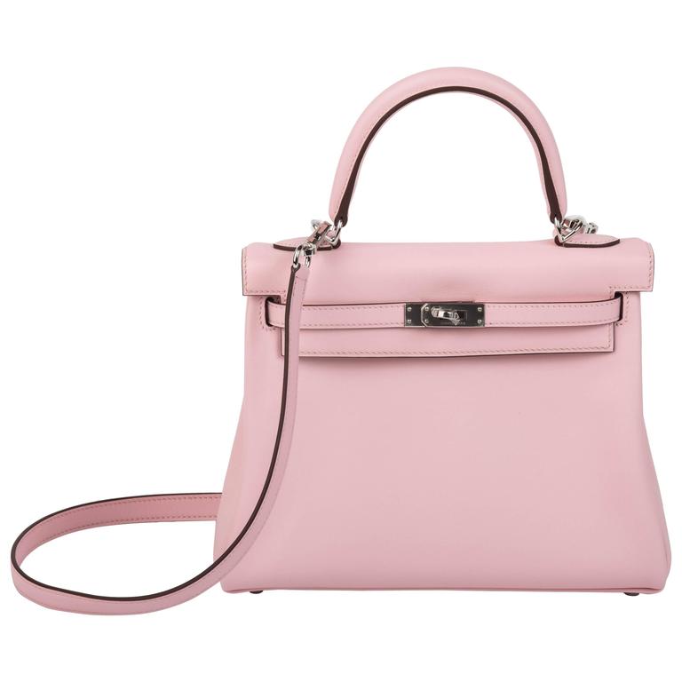Hermes Kelly 25 Handbag 3Q Rose Sakura Swift GHW