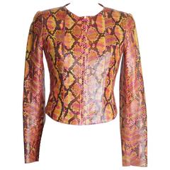 CHANEL 00T Runway Jacket Multi Coloured Python 36 / 6 8