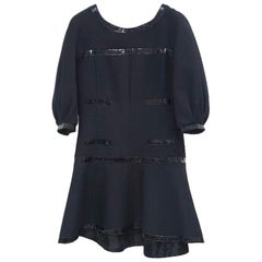 Chanel Black Wool Mini Dresss
