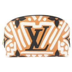 Vintage Louis Vuitton Caramel Monogram Crafty Cosmetic Pouch 99lv79