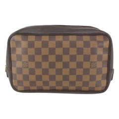 Louis Vuitton Damier Ebene Trousse Toilette Toiletry Pouch Dopp Case 108lv1