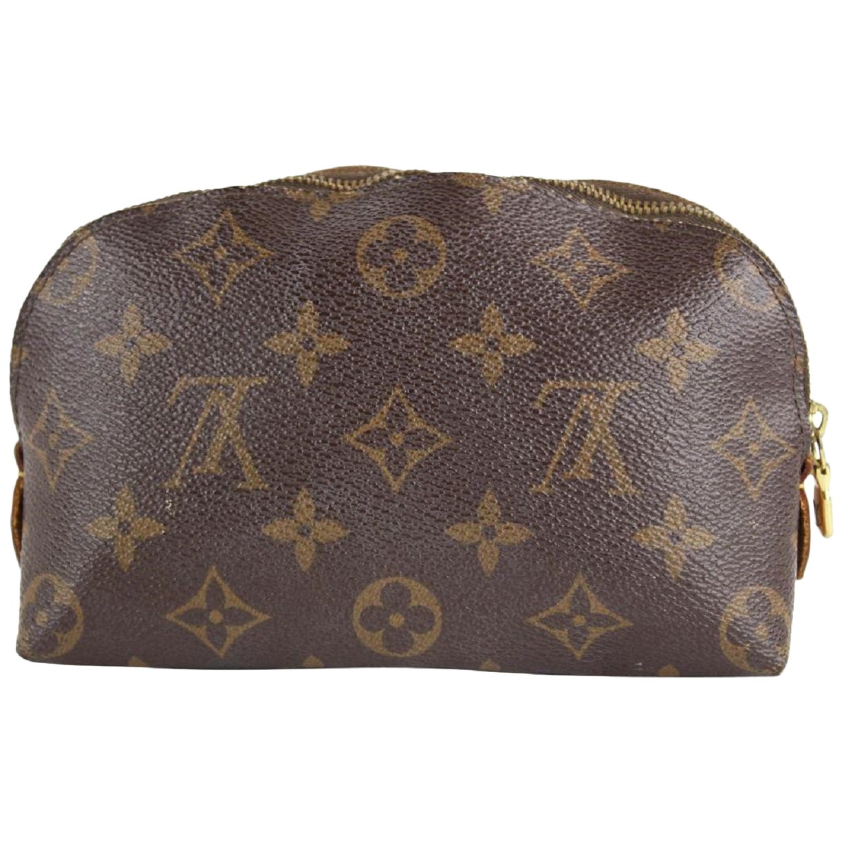 Louis Vuitton Demi Ronde Brown Canvas Clutch Bag (Pre-Owned)