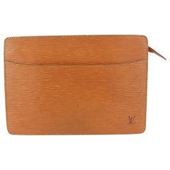 Vintage Louis Vuitton Brown Epi Leather Pochette Homme Clutch Bag 51lvs723