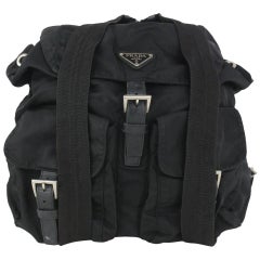 Prada Große schwarze Wildleder-Bambus-Tasche 2GU1021