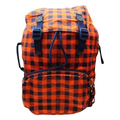 Vintage Louis Vuitton Orange Damier Masai Nylon Adventure Backpack 861186