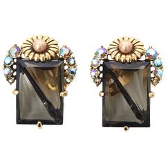 Stunning Pair of Signed Schaparelli Clip on Earrings 12