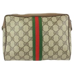 Vintage Gucci 531ggs310Supreme GG Web Cosmetic Pouch Toiletry Case Clutch Bag 531ggs