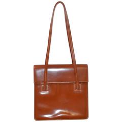 Retro Delvaux Leather Sellier Shoulder Bag