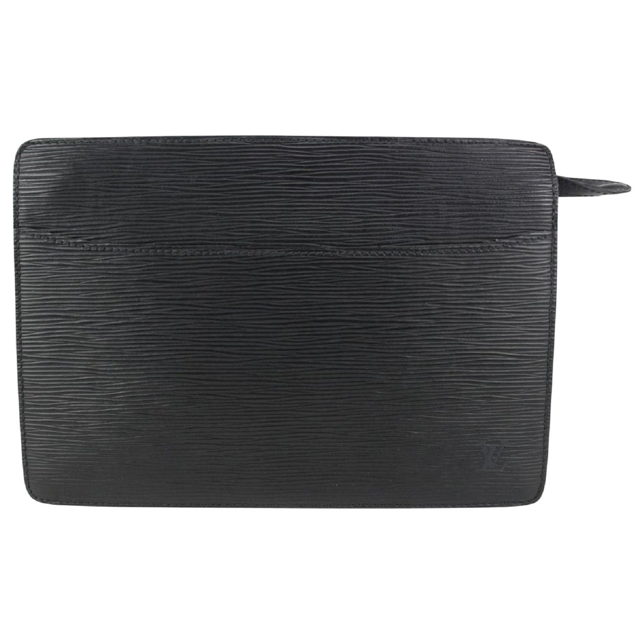 Louis Vuitton Black Epi Leather Noir Pochette Homme Clutch Bag 50lvs723