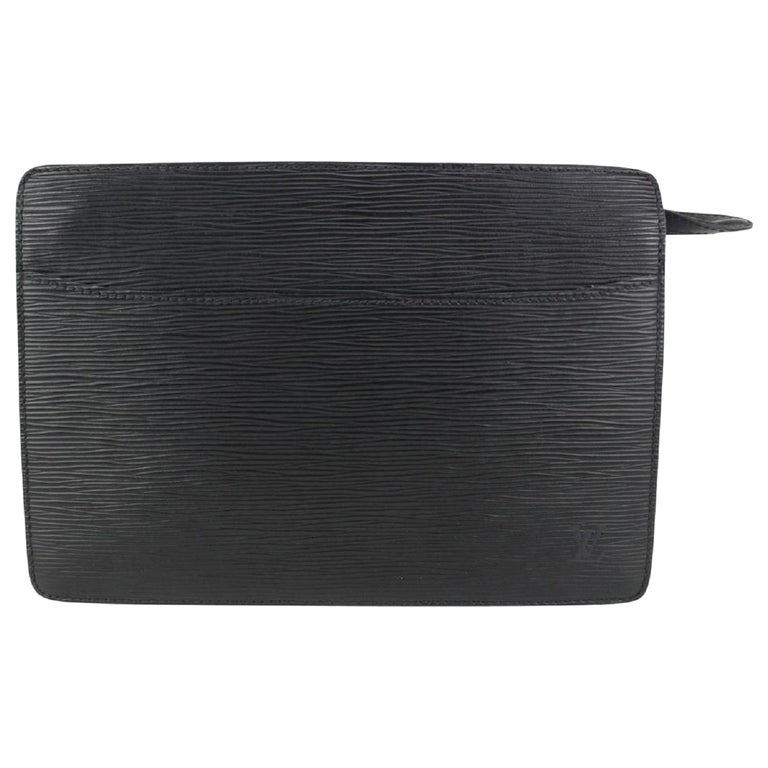 Louis Vuitton Black Epi Leather Noir Pochette Homme Clutch Bag
