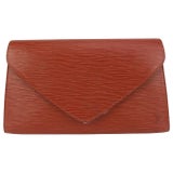 Louis Vuitton Brown Epi Leather Pochette Art Deco Envelope Clutch