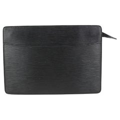 Louis Vuitton Black Epi Leather Noir Pochette Homme Clutch Bag 49lvs723
