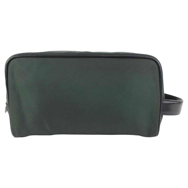 Bagriculture Louis Vuitton Green Taiga Nylon Palana Cosmetic Pouch 93lv2