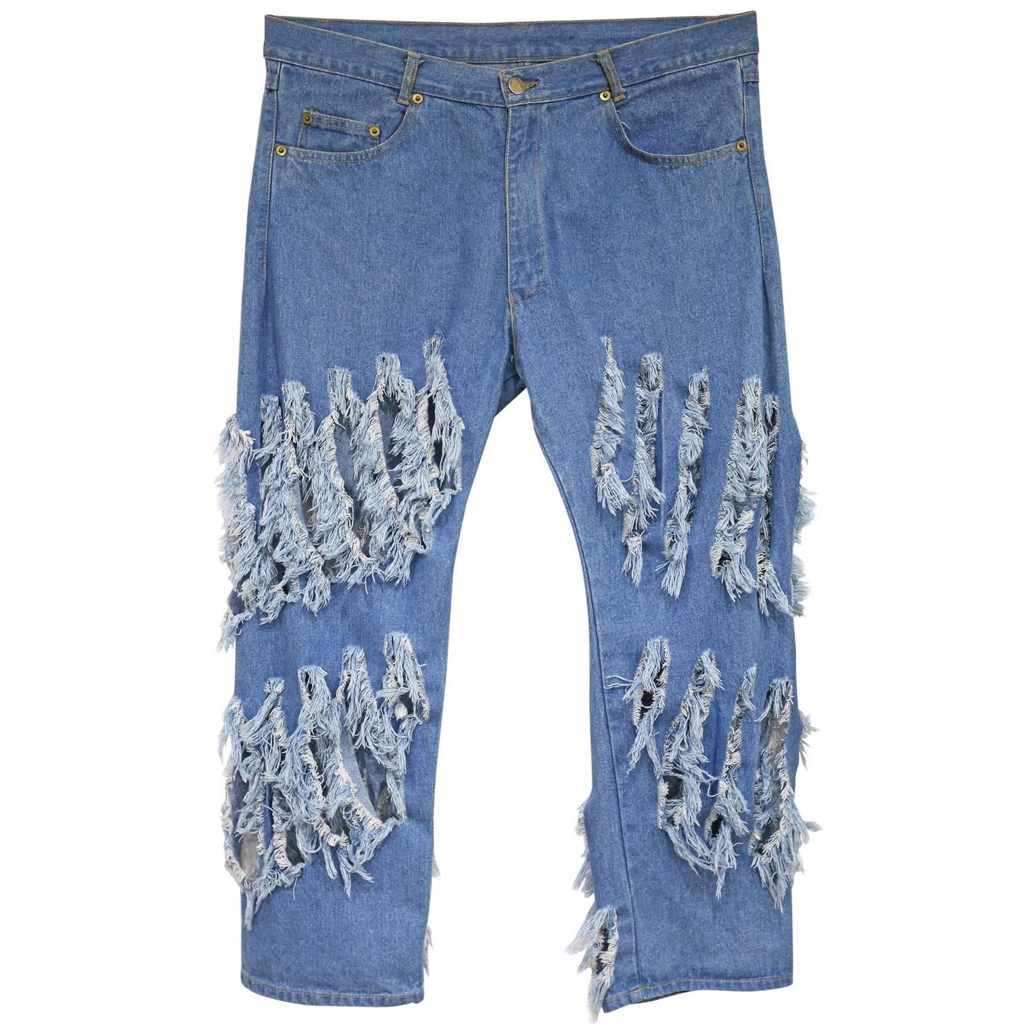 Vivienne Westwood 'CUT AND SLASH' hipster jeans, c. 1991 For Sale at ...