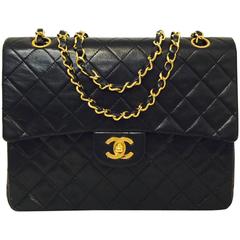 Retro New Series 1 Chanel Black Lambskin 2.55 Bag 