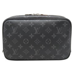 Vintage Louis Vuitton Black Monogram Eclipse Trousse Toilette PM Cosmetic Case 861825